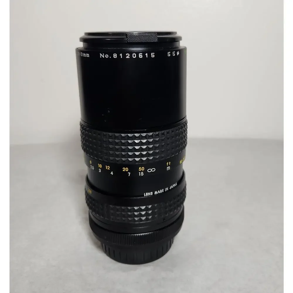 Pentax Kitstar Zoom Multicoated 1:4.5 F=80-200MM No. 8120616 55 Lens W/Caps